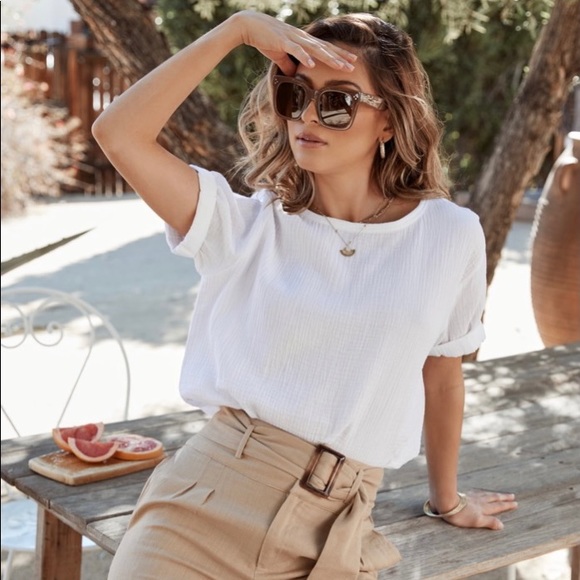 Vici Tops - Vici Cotton White Hilltop Shirt